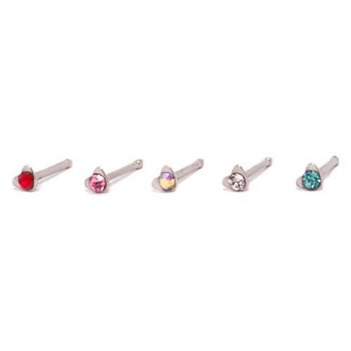 Piercing do nosa so zirkónom, srdce z chirurgickej ocele