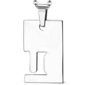 Prívesok známka z ocele striebornej farby, znamenie zverokruhu - "BLÍŽENCI"