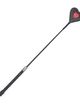 Black leather whip with heart, red-black color