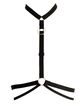 Black elastic open bra, harness - Jelena