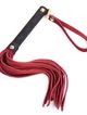 BDSM leather black-red whip, brushed leather belts