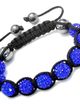 Kráľovský modrý shamballa náramok na ruku, bižutéria
