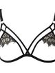 Black open bra, chest harness - Lacey