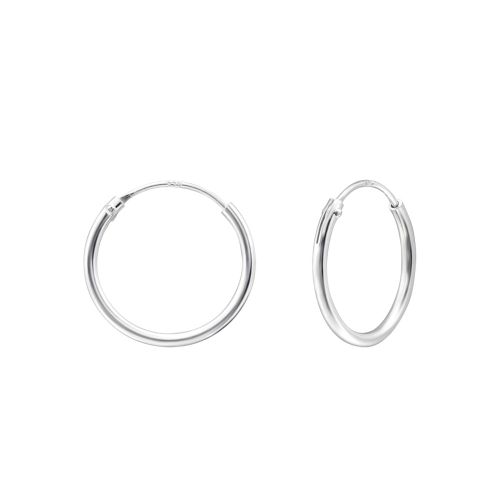Okrúhle strieborné náušnice 925 - 14 mm
