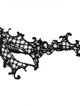 Lace black mask with ribbon - Francesca