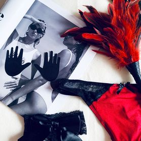 Nipple stickers, black hands