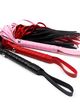 BDSM leather black whip, cut strips