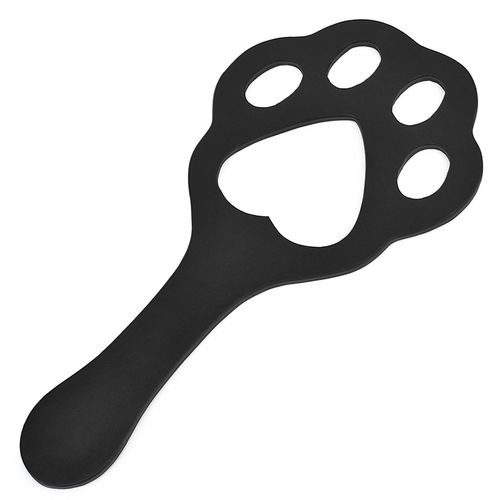 BDSM kožená plácačka, černá barva, psí tlapka