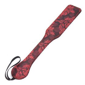 BDSM slapper, burgundy and black color, vintage pattern