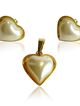 Decentný dámsky set Pearl Heart, set z chirurgickej ocele