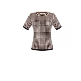 Jersey de punto mujer negro-rosa Timento