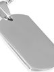 Vojenská známka striebornej farby, hladká chirurgická oceľ - 50x28 mm