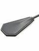 Black feather tickler with a green sheen, leather slapper