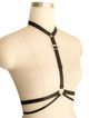 Black elastic open bra, harness - Jelena