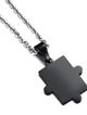Prívesky puzzle pre dvoch, chirurgická oceľ, čierna farba