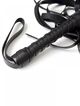 Erotic set, whip and metal handcuffs, black color