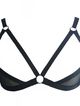 Black elastic open bra with lace - Anna