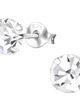 Strieborné náušnice 925 pre ženu, okrúhly číry zirkón - 6 mm