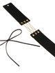 Náhrdelník choker, čierna zamatová umelá koža, retiazka - bižutéria