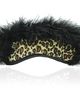 Měkka škraboška s leopardím vzorem a kožešinou