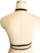 Black elastic open bra, harness - Jelena