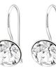 Dámske visiace strieborné náušnice 925, číry Swarovski kamienok
