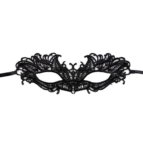 Lace black mask with ribbon - Ingrid