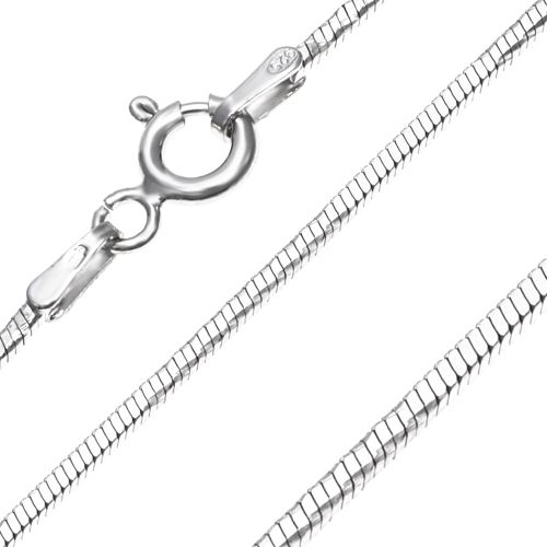 Strieborná retiazka 925, zrezané a hladké elementy - 1,0mm/450mm