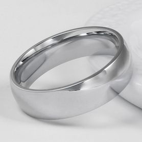 Svadobná obrúčka z ocele, strieborná farba - 6 mm