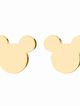 Dámske náušnice z chirurgickej ocele, Mickey Mouse zlatej farby