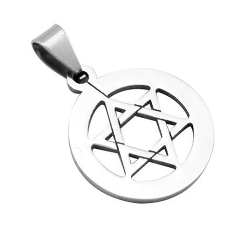 Prívesok pentagram z chirurgickej ocele, Dávidová hviezda