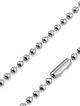 Army chain made of surgical steel, silver color - 1.5 / 590 mm