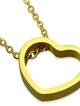 Dámsky náhrdelník na krk so srdcom, zlatá farba, chirurgická oceľ