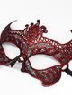 Lace red mask with ribbon - Evil