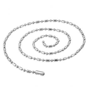 Armádna retiazka z chirurgickej ocele, strieborná farba - 2,4/500 mm