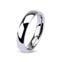 Svadobná obrúčka z chirurgickej ocele, strieborná farba - 4 mm