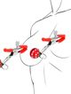 Steel nipple clamps, red bell strawberry