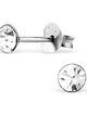 Dámske strieborné náušnice 925, okrúhle číre zirkóny - 4 mm