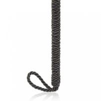 Black feather tickler, knitted drawstring handle, knitted drawstring handle