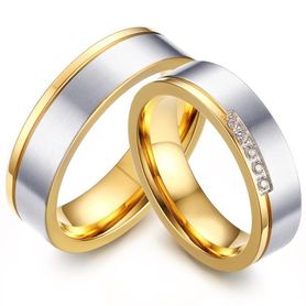 Svadobná obrúčka pre muža z chirurgickej ocele, dve farby
