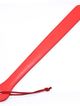 BDSM long slap, red smooth faux leather
