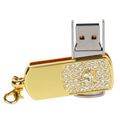 USB kľúč, prívesok a retiazka pre ženu so zirkónmi - 8GB