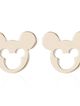 Puzetové náušnice z chirurgickej ocele, Mickey Mouse zlatej farby, výrez