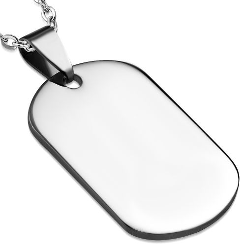 Prívesok vojenská známka z chirurgickej ocele 35x22 mm