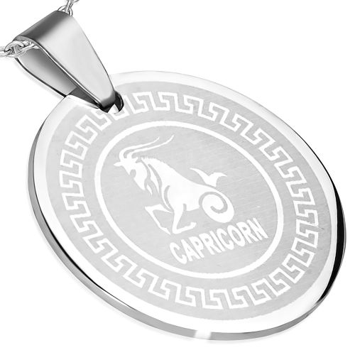 Prívesok z ocele, znamenie zverokruhu - "Kozorožec"